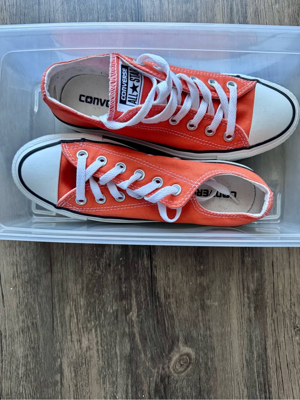 Converse Orange Low Top Canvas Sneakers